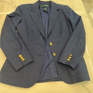Classic Ralph Lauren Navy Blazer with Gold Buttons GUC sz 6